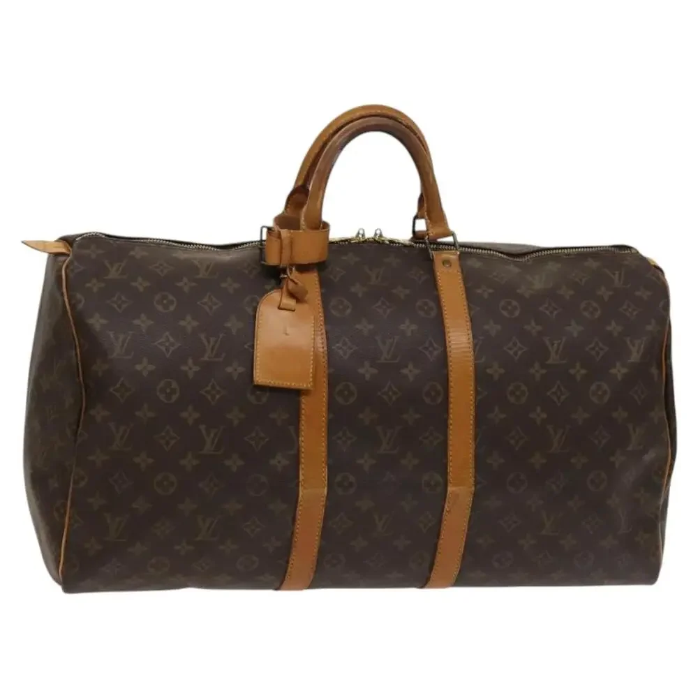 LOUIS VUITTON Monogram Keepall 55 Boston Bag M41424